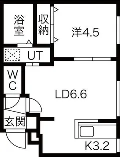 Ferio北大前【1階】の間取り