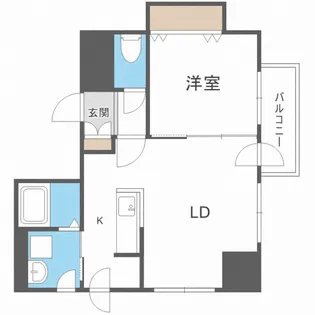 1LDKの間取り画像