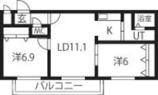 フォーレスト元町【305号室】の間取り