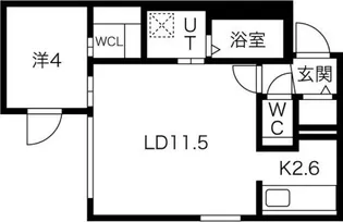 ブルーイング本町【4階】の間取り