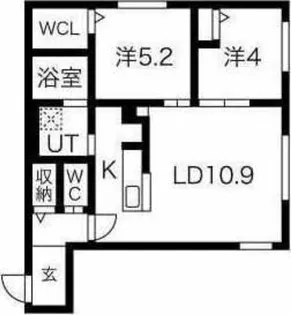 アルファスクエア学園前【3階】の間取り
