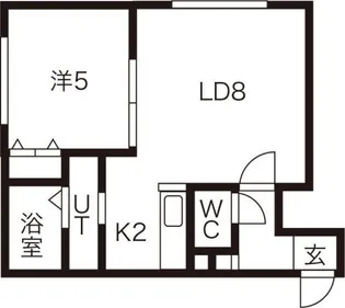 プリマクラッセ環状通東【202号室】の間取り