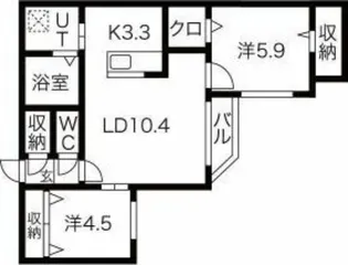 Encore札幌(アンコール札幌)【4階】の間取り