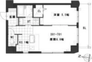グランメールN20【6階】の間取り