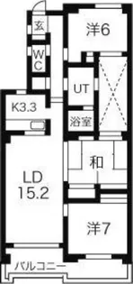 リーベスト伏古【2階】の間取り