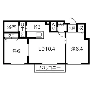 フィーノW1【401号室】の間取り