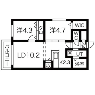 レジーナN22【4階】の間取り