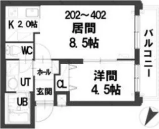 グランメールクラッセ13【3階】の間取り