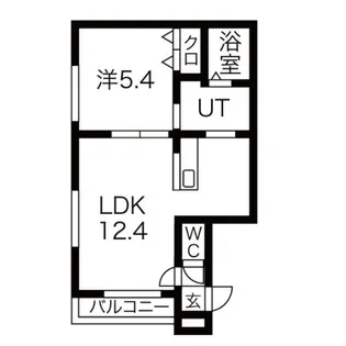 1LDKの間取り画像