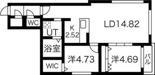 レスツオン北13【2階】の間取り