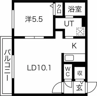 ラ・メール【403号室】の間取り