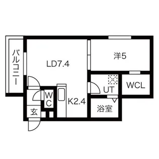 1LDKの間取り画像