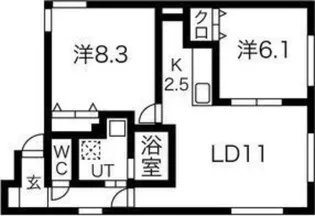 FioreⅡ【3階】の間取り