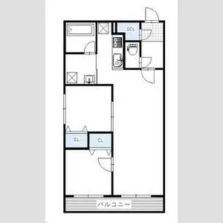 2LDKの間取り画像