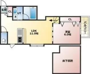 1LDKの間取り画像