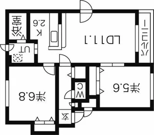 2LDKの間取り画像
