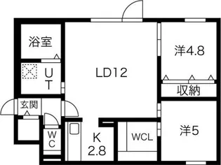 ブルーイング本町【1階】の間取り