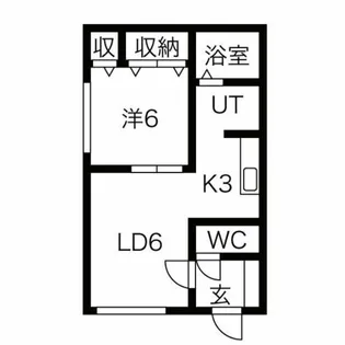 キュロット麻生【1階】の間取り