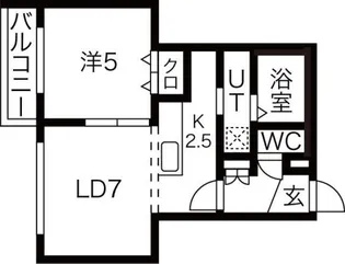 フェスタリア札幌【4階】の間取り