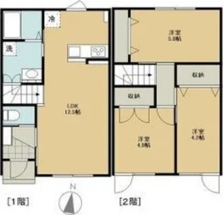 クレールⅡ【1階】の間取り