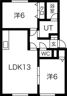 ノースインタカマツII【3階】の間取り