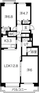 東急ドエル・アルス北大通【1階】の間取り