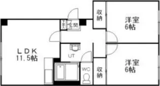 アルファコスモ伏古公園【302号室】の間取り