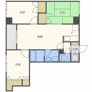 グリシーヌ41【206号室】の間取り
