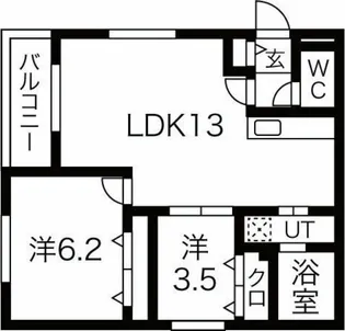precious kita24(プレシャスキタ24)【3階】の間取り
