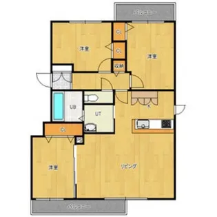 プレジール【402号室】の間取り