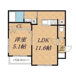 レクセラ環状通東【3階】の間取り