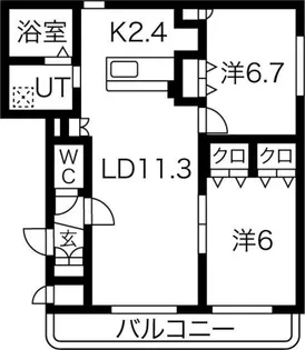 キアーロN21【4階】の間取り