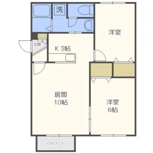 パルティール TM LSE【203号室】の間取り
