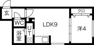 ラフィーネ環状通東【2階】の間取り