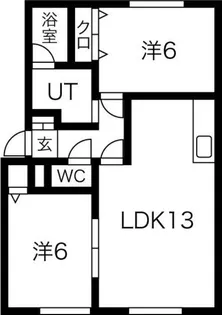 ノースインタカマツII【3階】の間取り