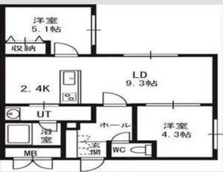 トロワブラン【4階】の間取り
