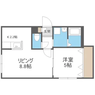 ピュアハーモニー北23条【4階】の間取り