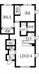 N Base【102号室】の間取り