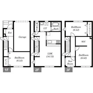 北海道札幌市東区北十三条東13丁目【テラスハウス】の間取り