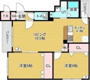 アヴァンセ麻生【4階】の間取り