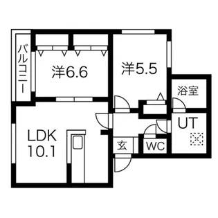 メニーズコート新道東【1階】の間取り