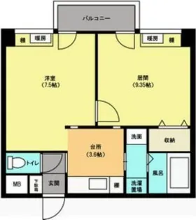 藤井ビル北23条Ⅱ【207号室】の間取り