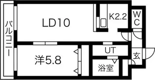 サンコート北7条弐番館【1階】の間取り