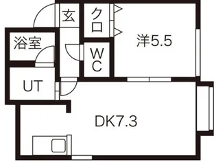 ガーデンズリビオ【101号室】の間取り