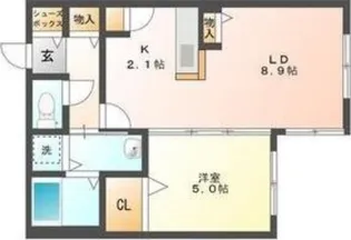 フランセレジデンシア グレース南麻生【302号室】の間取り