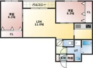 ファーストステージN16【303号室】の間取り