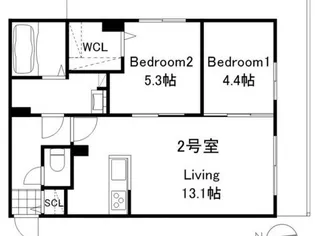 Luana N38【2階】の間取り