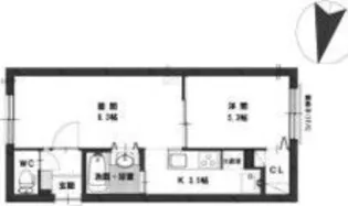 グランメール北17東14B【4階】の間取り