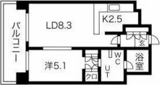 コートドラセナ【602号室】の間取り