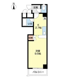 αNEXT北15条 【9階】の間取り